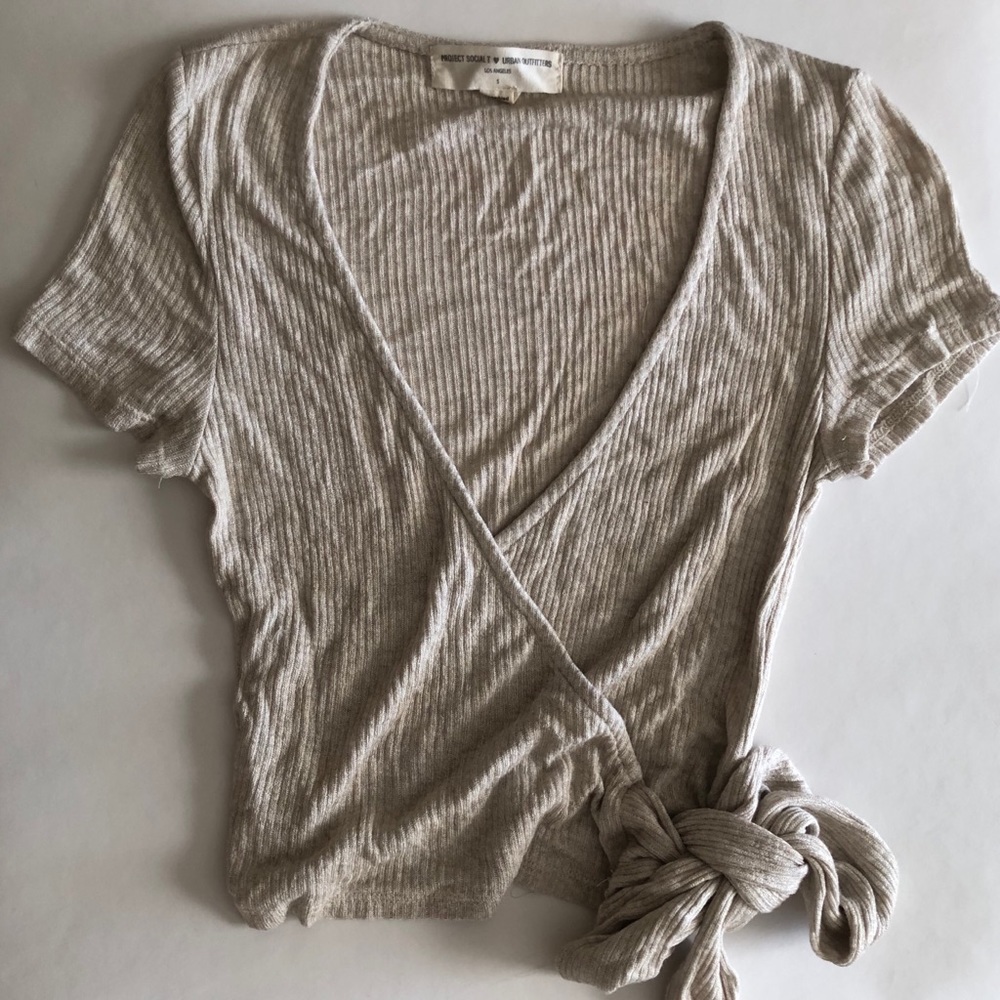 Urban Outfitters Beige Crop Top